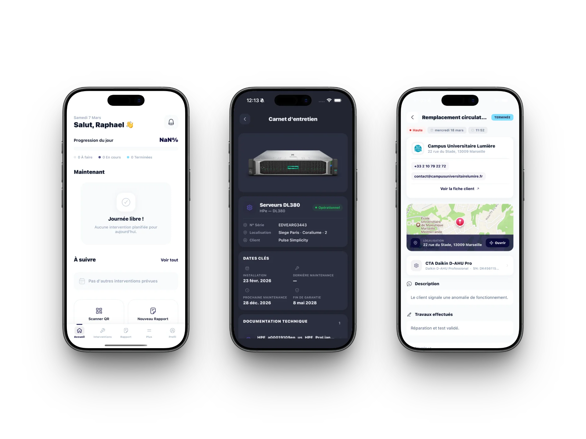 Application mobile GMAO FlowSimplicity pour technicien terrain iOS Android